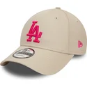 siltovka-zaoblena-bezova-nastavitelny-rosa-9forty-league-essential-los-angeles-dodgers-mlb-new-era