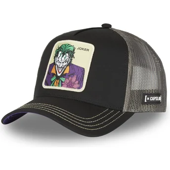 Schwarze und graue Trucker-Kappe Joker JKR3 DC Comics von Capslab