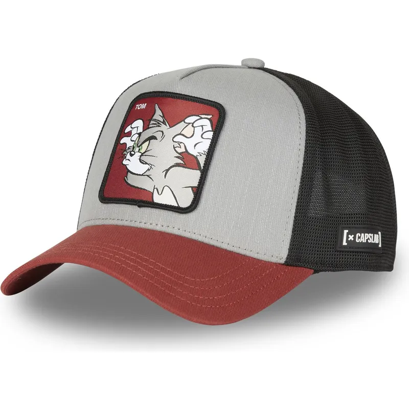 trucker-cap-grau-schwarz-und-rot-tom-gri-looney-tunes-von-capslab