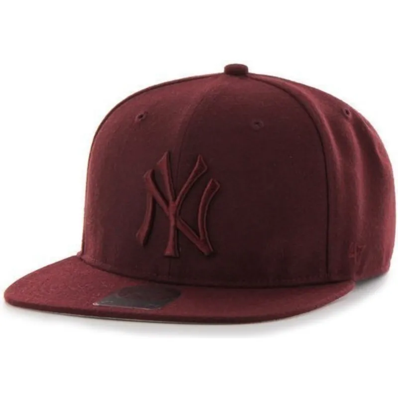 siltovka-rovna-cervena-snapback-new-york-yankees-mlb-47-brand