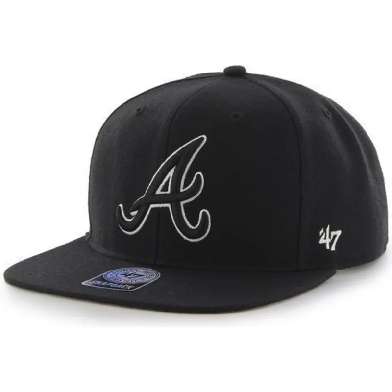 siltovka-rovna-cierna-snapback-atlanta-braves-mlb-47-brand