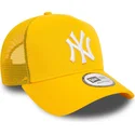 gelbe-trucker-cap-a-frame-league-essential-der-new-york-yankees-mlb-von-new-era