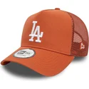 siltovka-zaoblena-hneda-snapback-a-frame-league-essential-los-angeles-dodgers-mlb-new-era