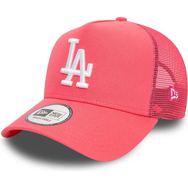 siltovka-zaoblena-ruzova-snapback-a-frame-league-essential-los-angeles-dodgers-mlb-new-era