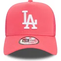 rosa-trucker-kappe-a-frame-league-essential-der-los-angeles-dodgers-mlb-von-new-era