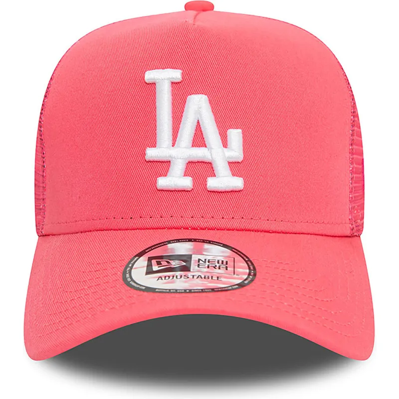 siltovka-zaoblena-ruzova-snapback-a-frame-league-essential-los-angeles-dodgers-mlb-new-era