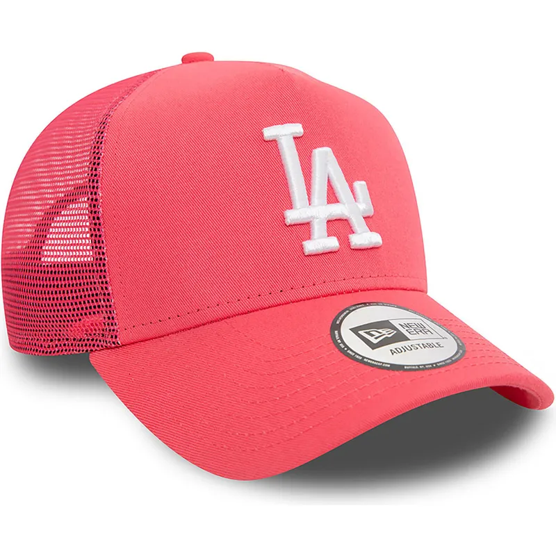 siltovka-zaoblena-ruzova-snapback-a-frame-league-essential-los-angeles-dodgers-mlb-new-era