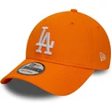 siltovka-zaoblena-oranzova-nastavitelny-9forty-league-essential-los-angeles-dodgers-mlb-new-era