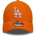 siltovka-zaoblena-oranzova-nastavitelny-9forty-league-essential-los-angeles-dodgers-mlb-new-era