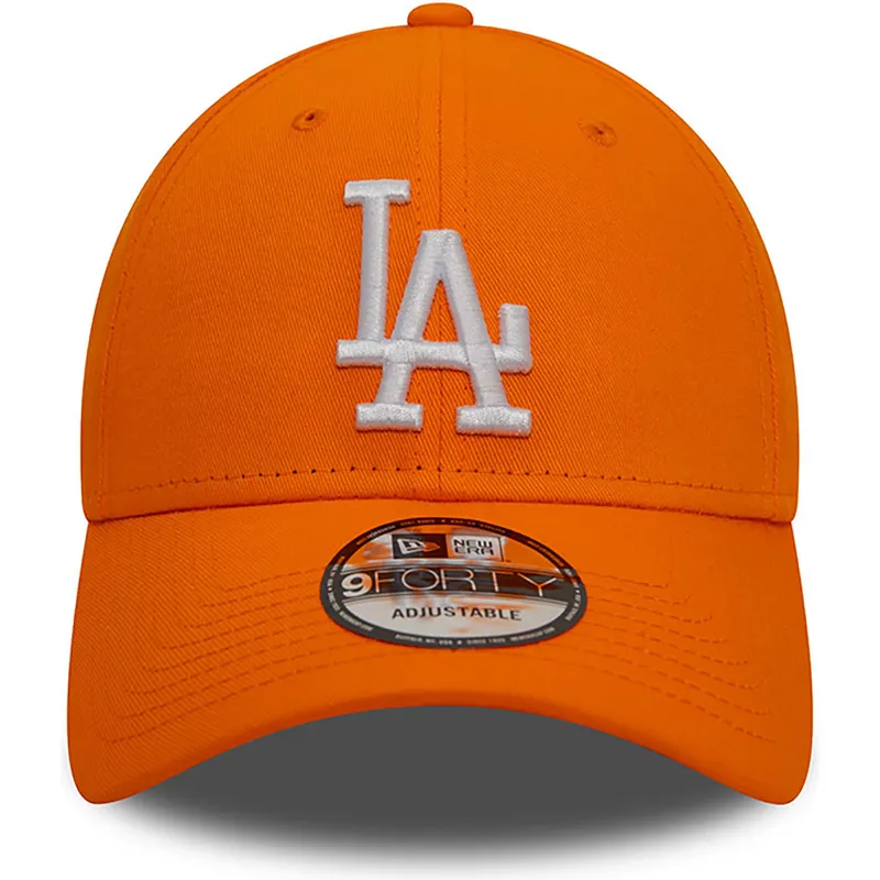 siltovka-zaoblena-oranzova-nastavitelny-9forty-league-essential-los-angeles-dodgers-mlb-new-era