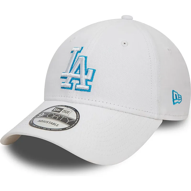 siltovka-zaoblena-biely-nastavitelny-9forty-team-outline-los-angeles-dodgers-mlb-new-era