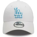new-era-curved-brim-blue-logo-9forty-team-outline-los-angeles-dodgers-mlb-white-adjustable-cap