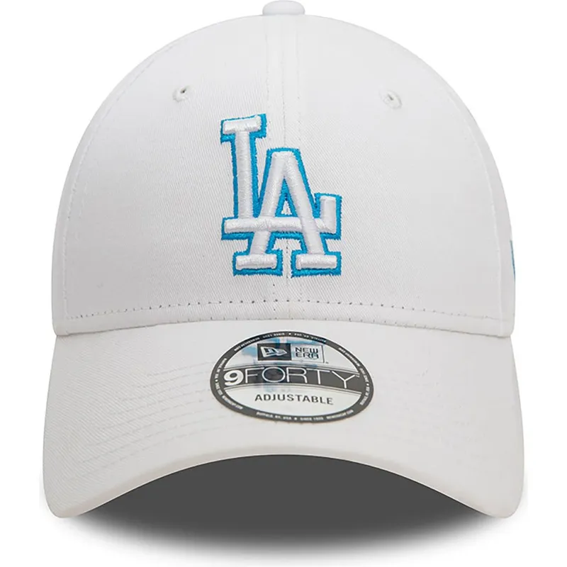 siltovka-zaoblena-biely-nastavitelny-9forty-team-outline-los-angeles-dodgers-mlb-new-era