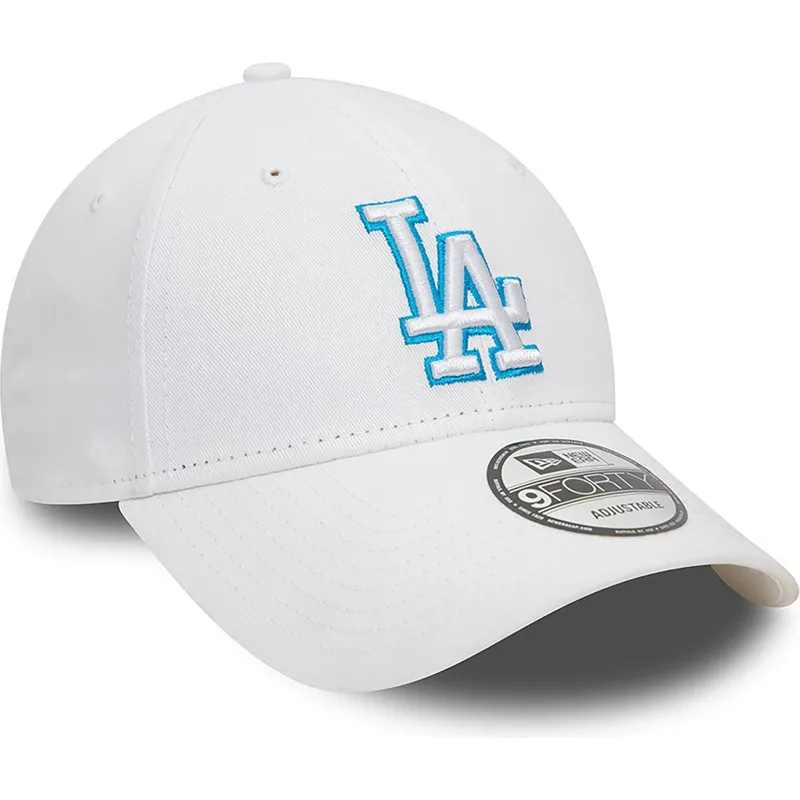 siltovka-zaoblena-biely-nastavitelny-9forty-team-outline-los-angeles-dodgers-mlb-new-era
