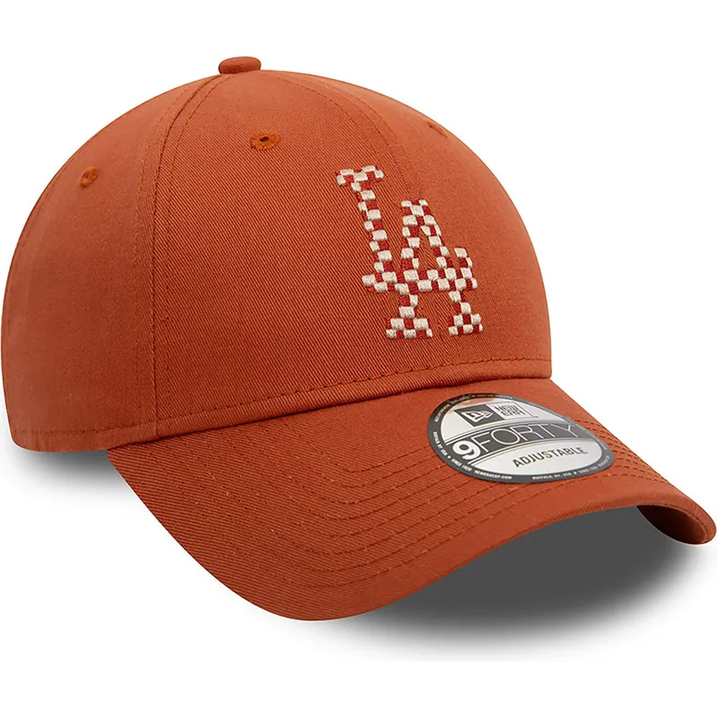 braune-verstellbare-curved-cap-9forty-seasonal-infill-der-los-angeles-dodgers-mlb-von-new-era