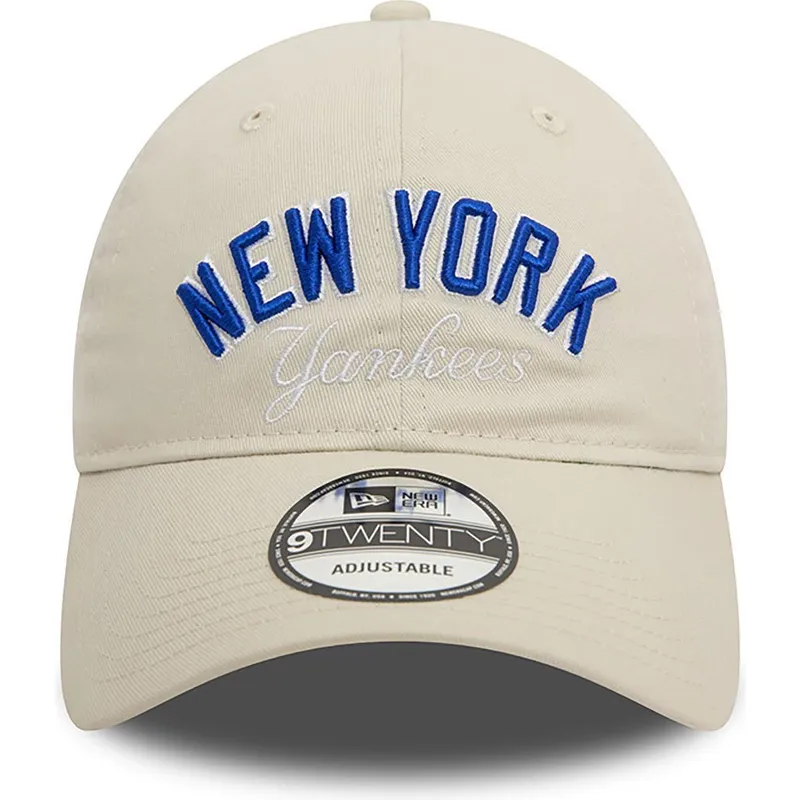 cap-zaoblena-beige-adjustable-strap-9twenty-wordmark-new-york-yankees-mlb-new-era