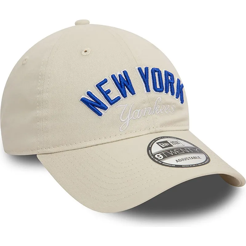 cap-zaoblena-beige-adjustable-strap-9twenty-wordmark-new-york-yankees-mlb-new-era