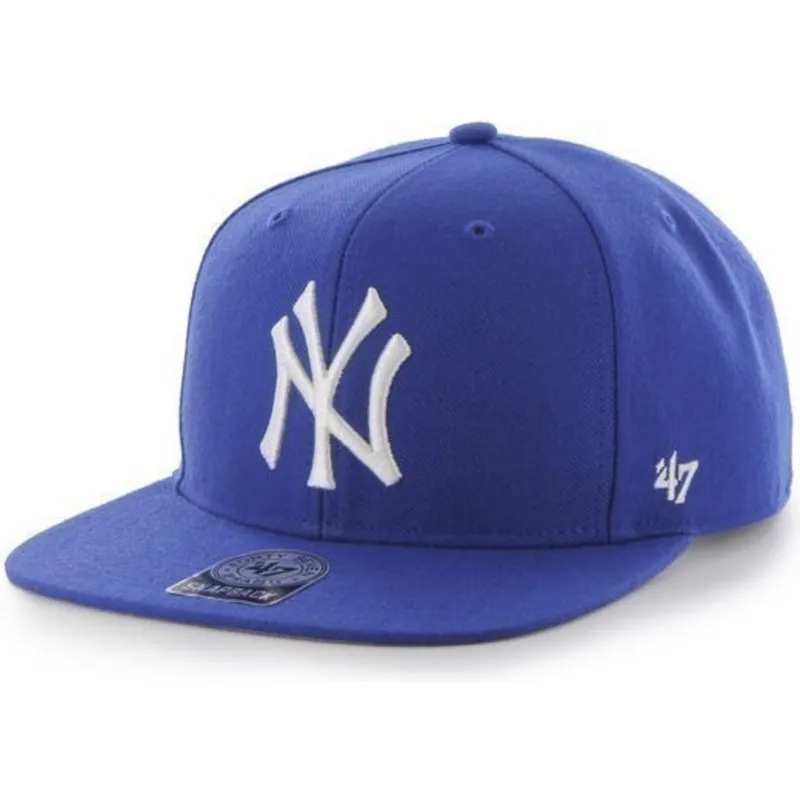 blaue-flache-snapback-kappe-new-york-yankees-mlb-sure-shot-von-47-brand