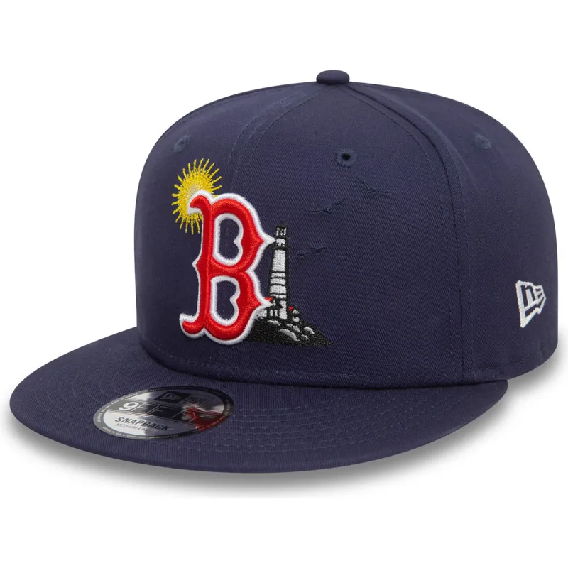 siltovka-rovna-tmavomodra-snapback-9fifty-summer-icon-boston-red-sox-mlb-new-era