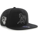 siltovka-rovna-cierna-snapback-oakland-athletics-mlb-47-brand