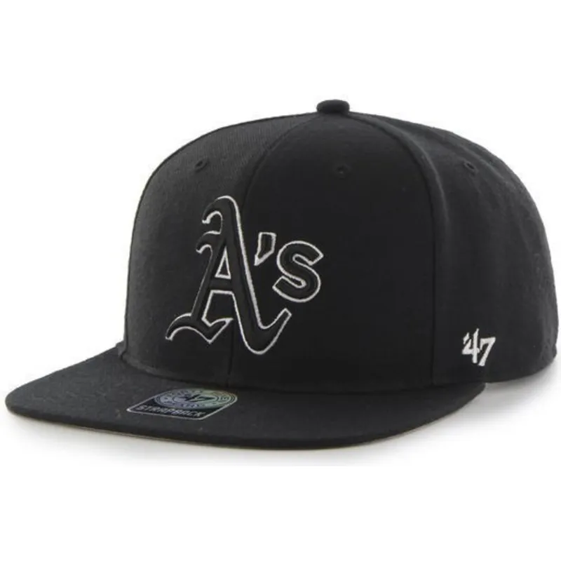 siltovka-rovna-cierna-snapback-oakland-athletics-mlb-47-brand
