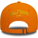 orangefarbene-verstellbare-curved-cap-9forty-hot-dog-character-von-new-era
