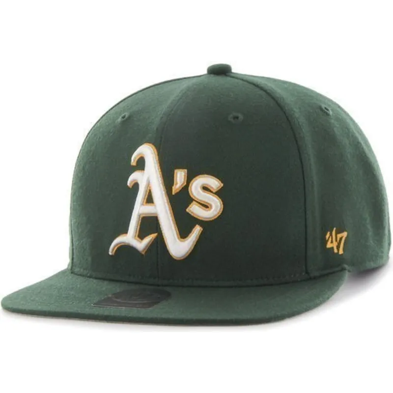 siltovky-rovna-zelena-snapback-oakland-athletics-mlb-47-brand