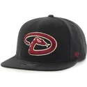 47-brand-flat-brim-arizona-diamondbacks-mlb-sure-shot-black-snapback-cap