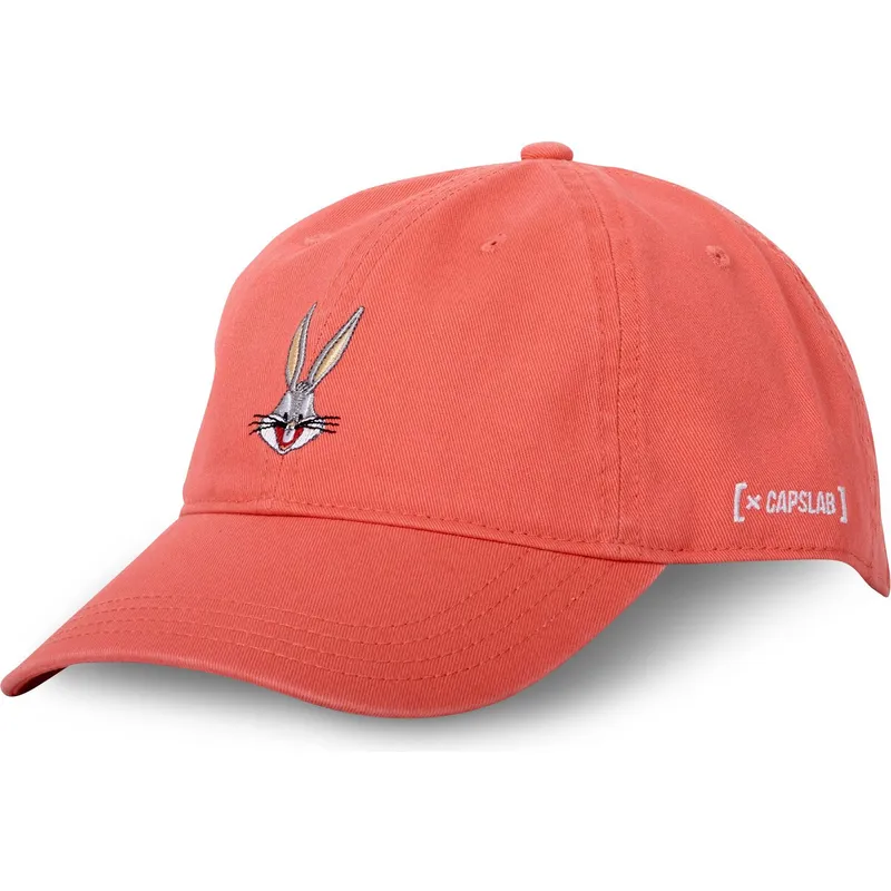 orangefarbene-verstellbare-curved-cap-bugs-bunny-bug2-cd-looney-tunes-von-capslab