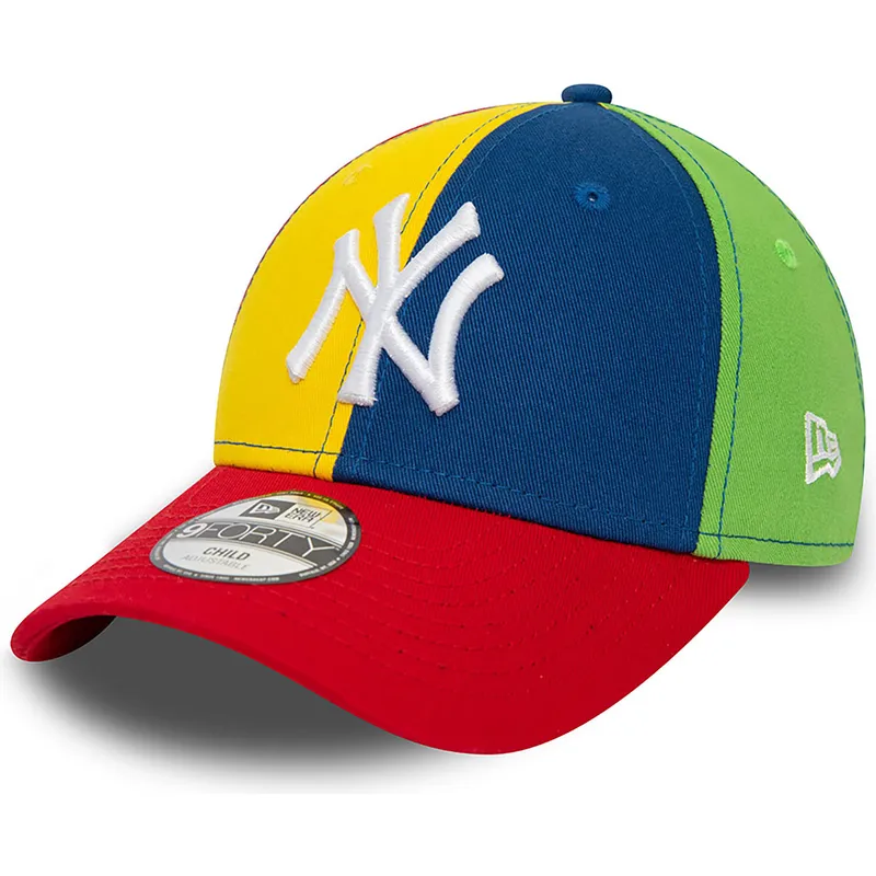 siltovka-zaoblena-viacfarebna-nastavitelny-pre-deti-9forty-block-new-york-yankees-mlb-new-era
