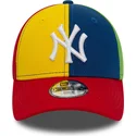 siltovka-zaoblena-viacfarebna-nastavitelny-pre-deti-9forty-block-new-york-yankees-mlb-new-era