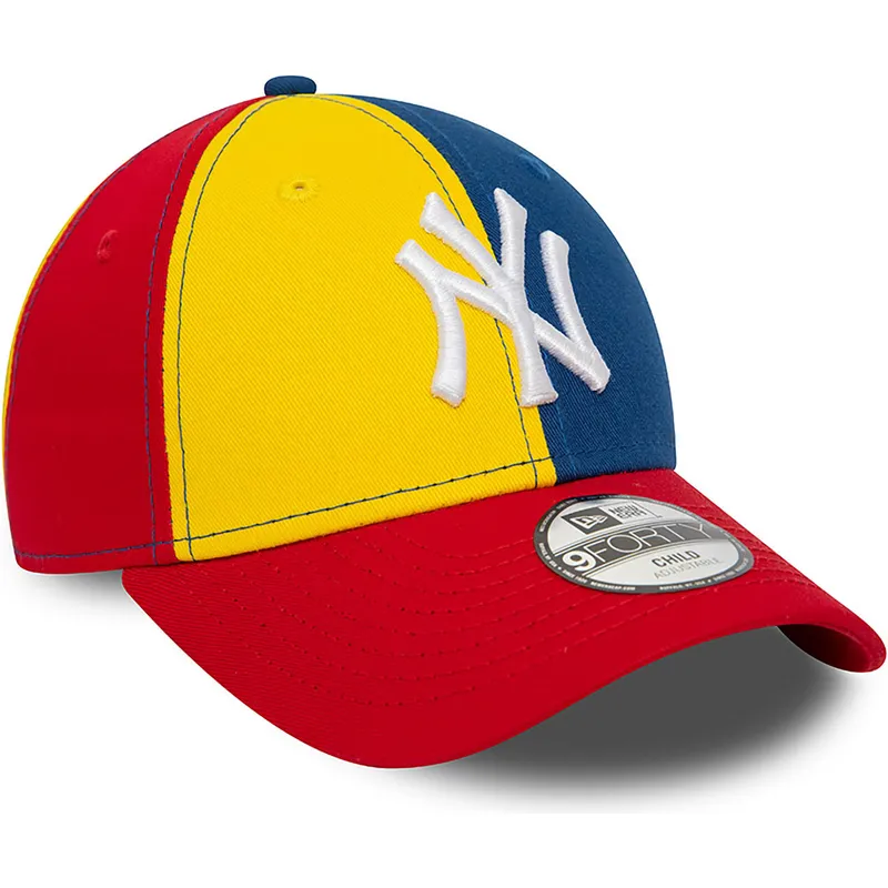 siltovka-zaoblena-viacfarebna-nastavitelny-pre-deti-9forty-block-new-york-yankees-mlb-new-era
