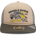 siltovka-zaoblena-bezova-snapback-american-muscle-power-9fifty-retro-crown-a-frame-new-era