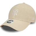 siltovka-zaoblena-bezova-nastavitelny-9forty-linen-new-york-yankees-mlb-new-era