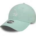 siltovka-zaoblena-zelena-nastavitelny-9forty-linen-los-angeles-dodgers-mlb-new-era