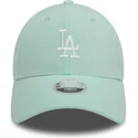 siltovka-zaoblena-zelena-nastavitelny-9forty-linen-los-angeles-dodgers-mlb-new-era