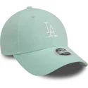 siltovka-zaoblena-zelena-nastavitelny-9forty-linen-los-angeles-dodgers-mlb-new-era