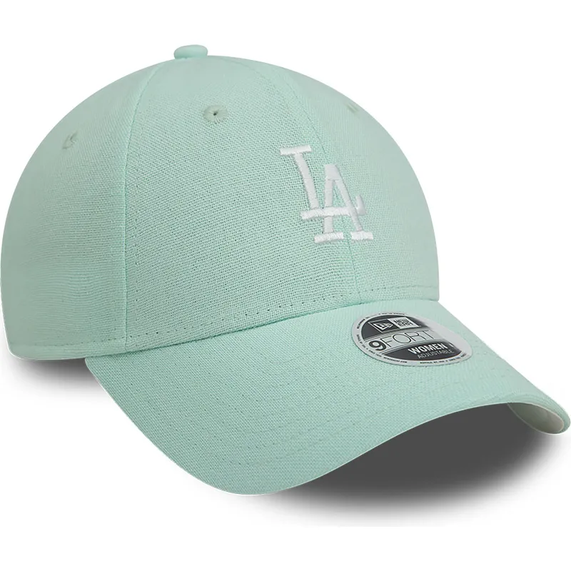siltovka-zaoblena-zelena-nastavitelny-9forty-linen-los-angeles-dodgers-mlb-new-era
