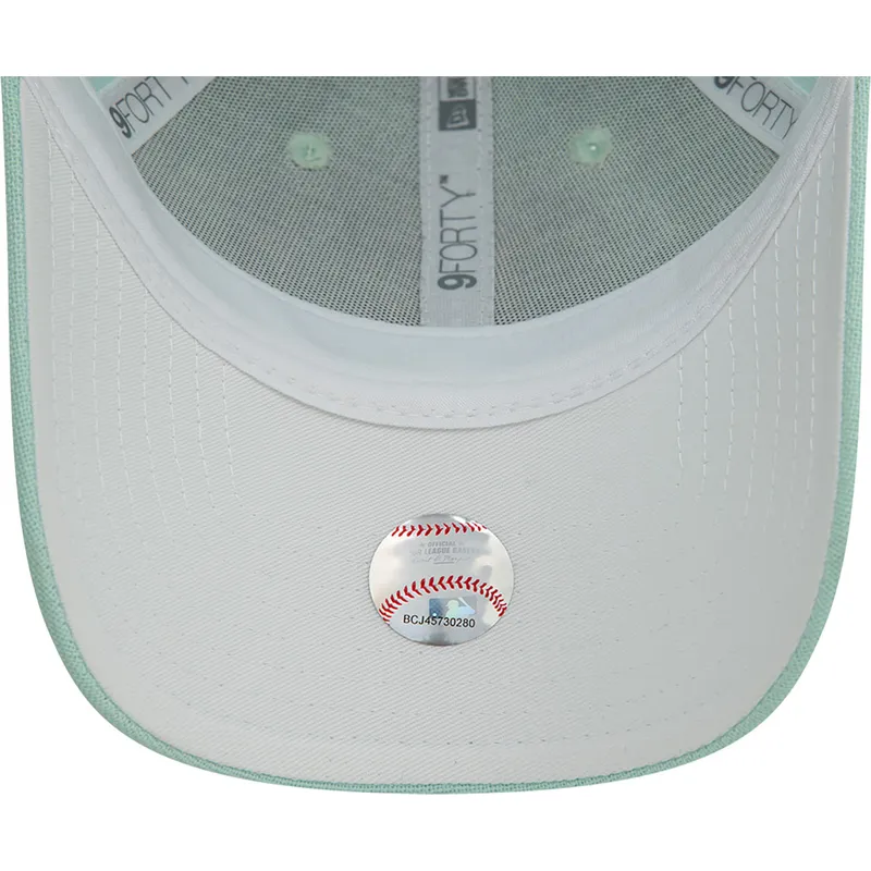 siltovka-zaoblena-zelena-nastavitelny-9forty-linen-los-angeles-dodgers-mlb-new-era