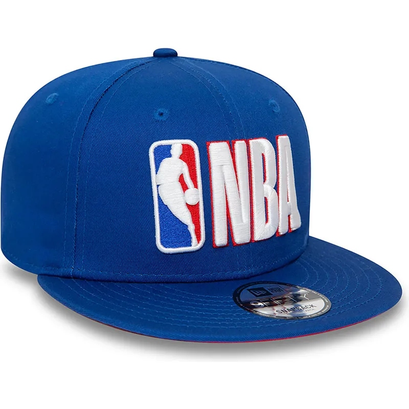 blaue-flache-snapback-kappe-9fifty-nba-logo-von-new-era