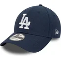 gorra-curva-azul-marino-ajustable-9forty-linen-de-los-angeles-dodgers-mlb-de-new-era