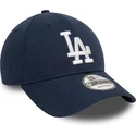 gorra-curva-azul-marino-ajustable-9forty-linen-de-los-angeles-dodgers-mlb-de-new-era