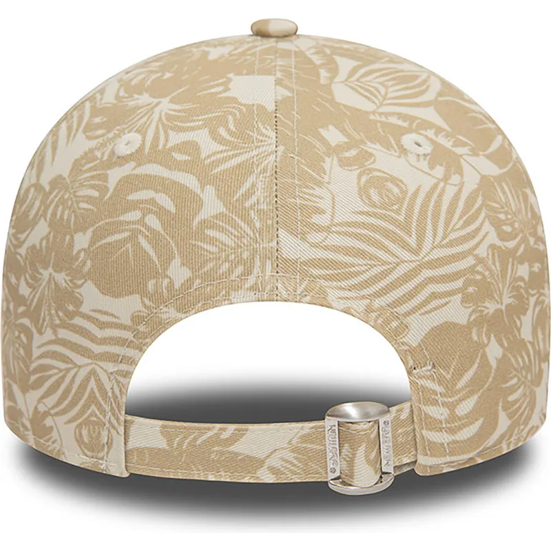 braune-verstellbare-curved-cap-9forty-summer-all-over-print-der-los-angeles-dodgers-mlb-von-new-era