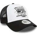 new-era-hot-dog-new-york-a-frame-graphic-schwarz-weisse-trucker-kappe