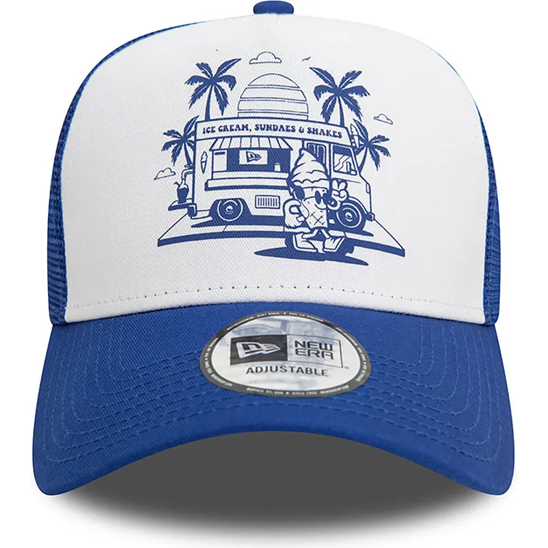 siltovka-zaoblena-modra-snapback-a-frame-frame-graphic-ice-cream-los-angeles-new-era