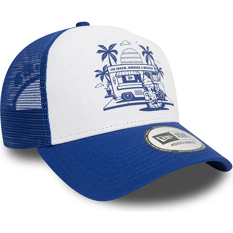 siltovka-zaoblena-modra-snapback-a-frame-frame-graphic-ice-cream-los-angeles-new-era