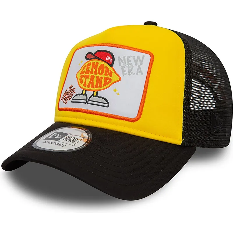 siltovka-zaoblena-zlta-snapback-lemon-stand-life-gave-me-lemons-a-frame-patch-new-era