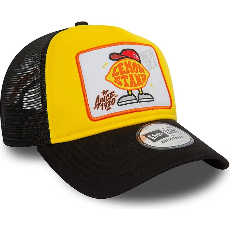 siltovka-zaoblena-zlta-snapback-lemon-stand-life-gave-me-lemons-a-frame-patch-new-era