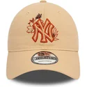 siltovka-zaoblena-hneda-nastavitelny-9twenty-floral-new-york-yankees-mlb-new-era