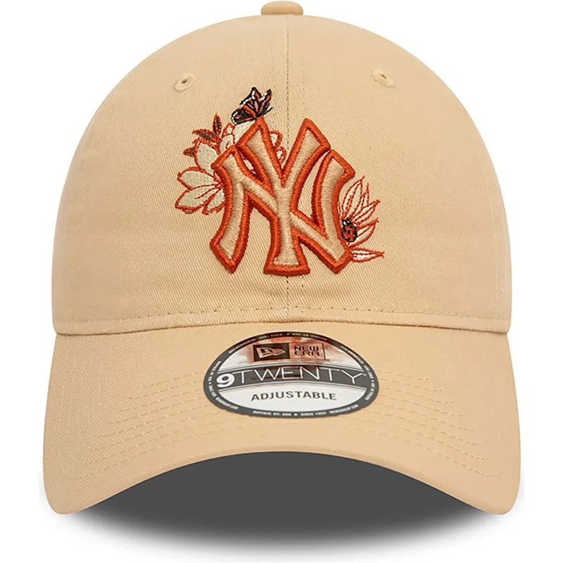 siltovka-zaoblena-hneda-nastavitelny-9twenty-floral-new-york-yankees-mlb-new-era